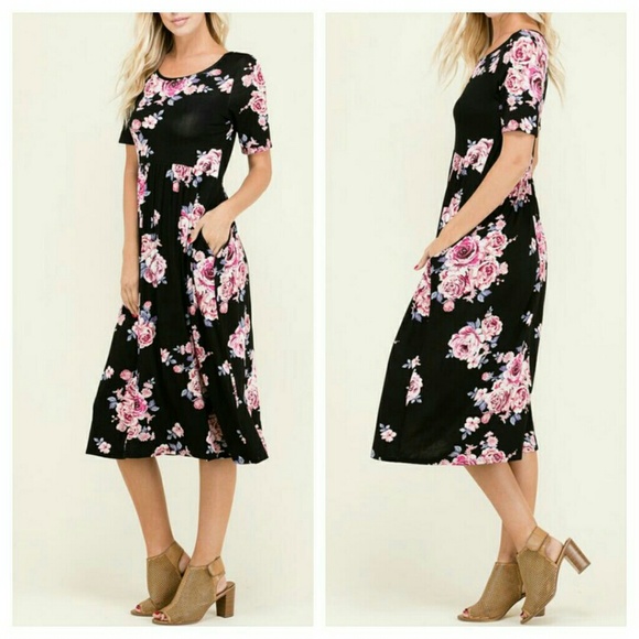 "Carrie" Floral Dress - Picture 2 of 4